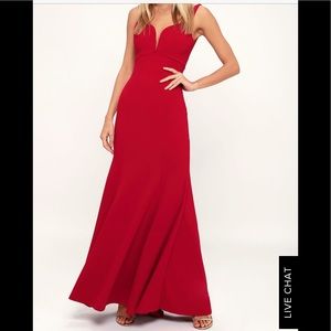 Lulu’s  Aperitif  Dark Red  Sleeveless Maxi Dress